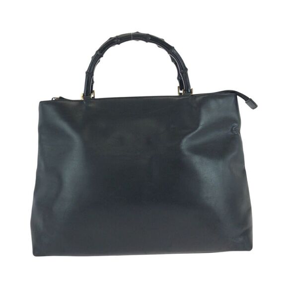 Gucci Bamboo Leather Tote Shoulder Bag - Picture 1 of 10